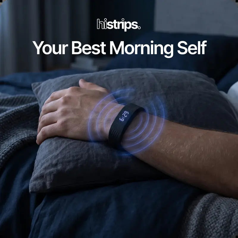 Onyx Silent Vibration Wrist-Worn Device - Portable Alarm Clock for Heavy Sleepers, Partner-Disturbance-Free, 2 Intensity Levels, up to 3 Alarms, 14+ Day Rechargeable Battery, Portable Alarm Clocks
